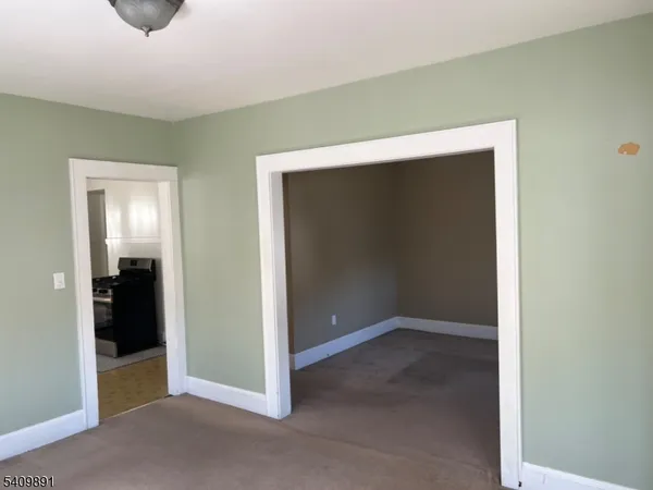 an empty room with closet