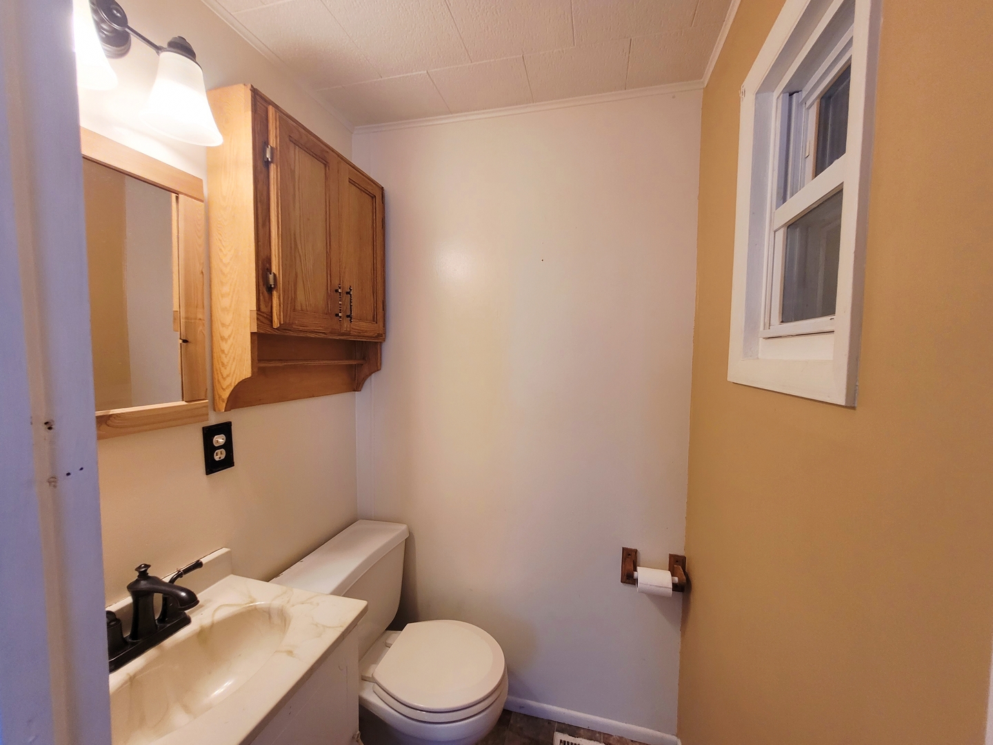 505 East Main Street Morrison, IL 61270 - Photo 8 of 27 a bathroom with a toilet a sink and a mirror