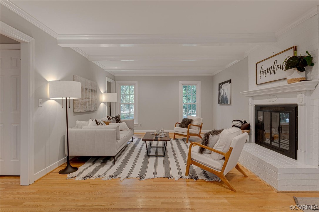 1310 King William Woods Road Midlothian, VA 23113 - Photo 14 of 42 a living room with furniture and a fireplace