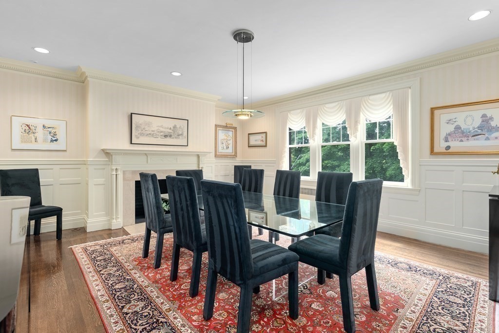 170 Hyslop Road Brookline, MA 02445 - Photo 11 of 37 a view of a dining room with furniture window and wooden floor