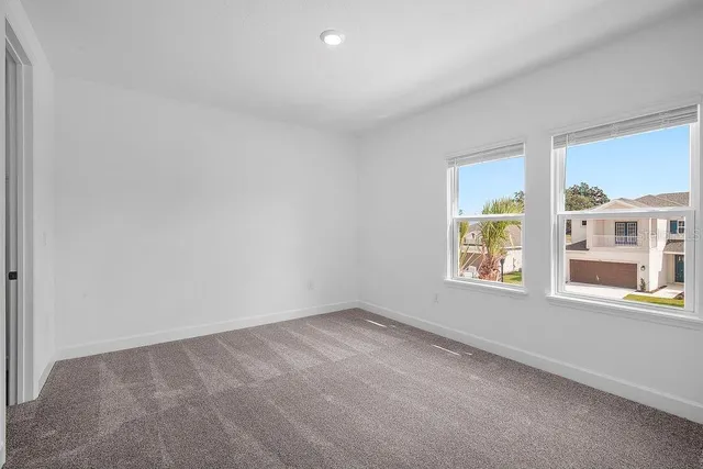 an empty room with a window