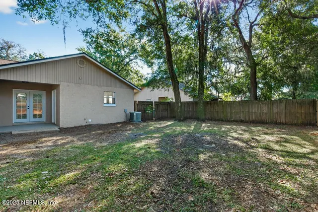 a backyard of a house