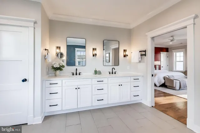 a view of small space with racks on the wall