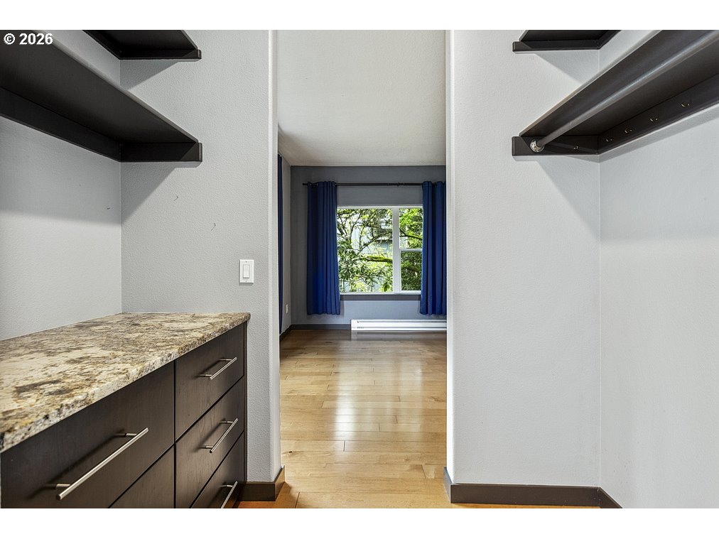 622 South Nevada Street, Unit D Portland, OR 97219 - Photo 19 of 37 a view of a kitchen from the hallway