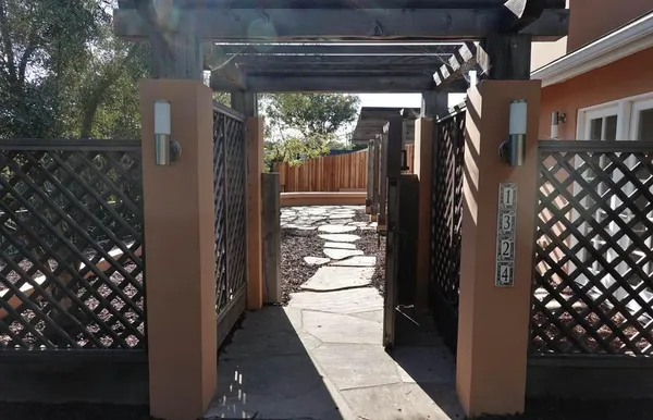 a view of a porch
