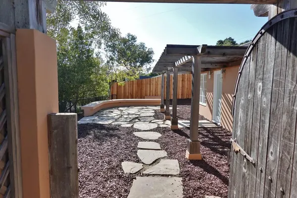 a view of a pathway of a house