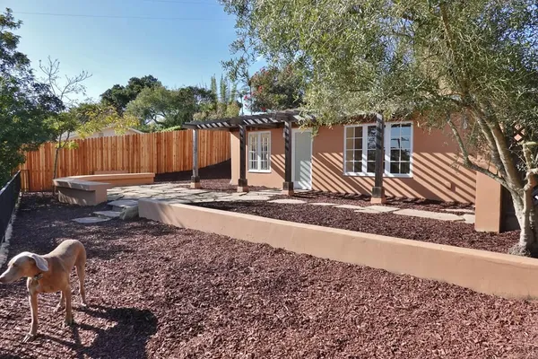 a view of outdoor space with garden