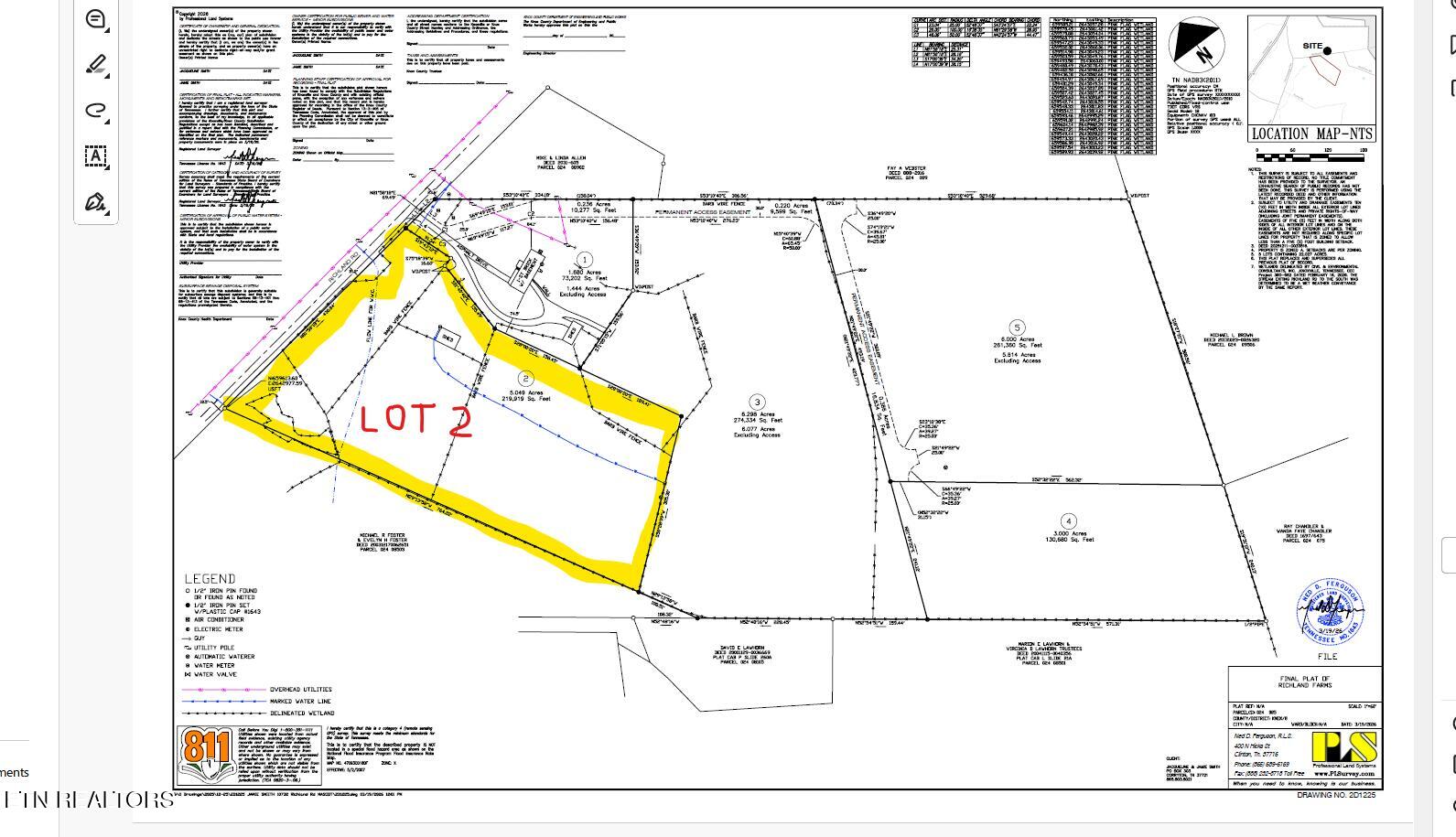 Lot 2 Richland Road Blaine, TN 37709 - Photo 28 of 30 Lot 2 Survey