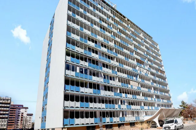 a front view of a building