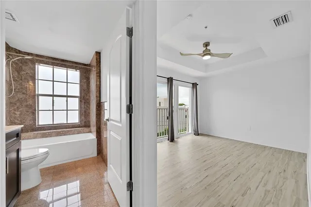 an aerial view of a city