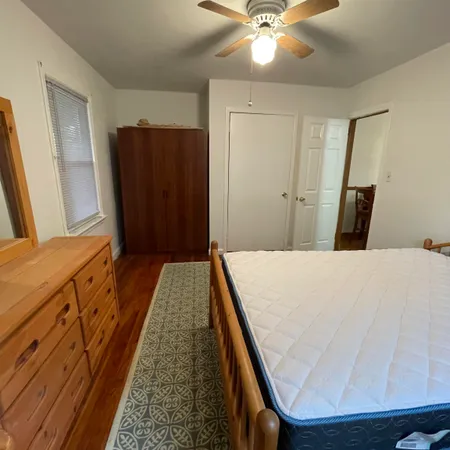 a bed room with a bed