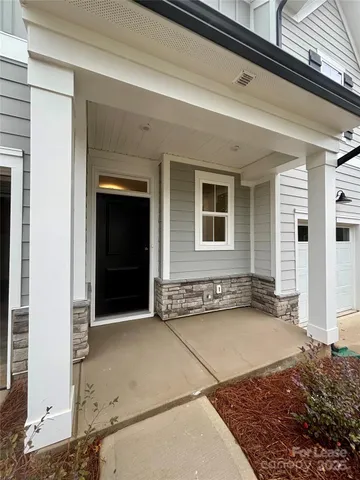 front view of a house with a space