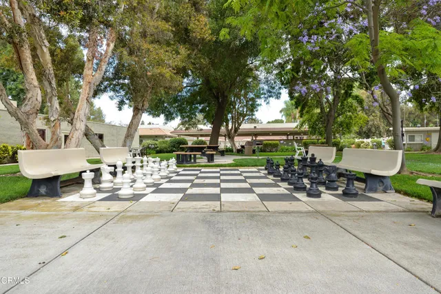 a view of garden with patio