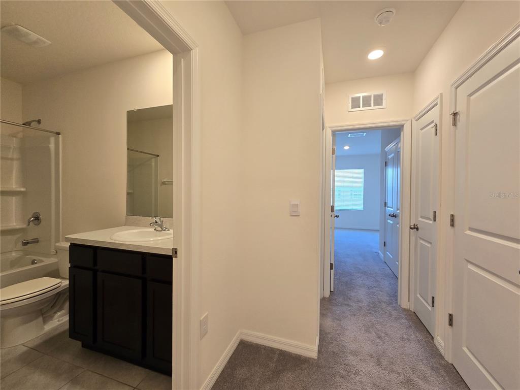 32803 Pez Landing Lane Wesley Chapel, FL 33543 - Photo 9 of 23 a bathroom with a sink and mirror