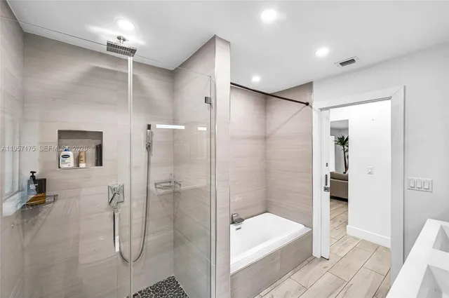 a view of swimming pool with a yard