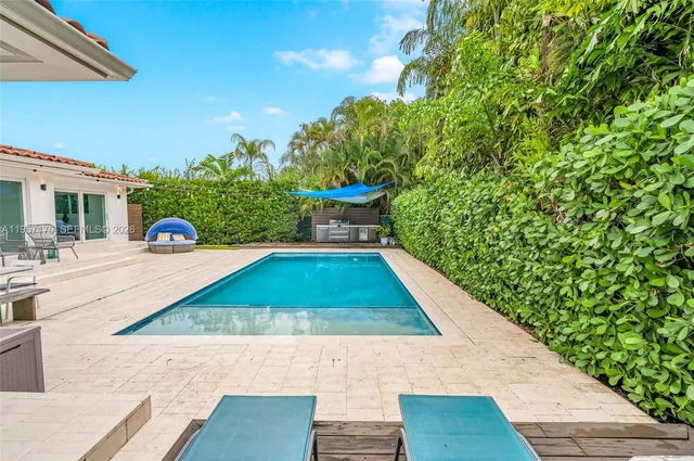 front view of a house with a garden