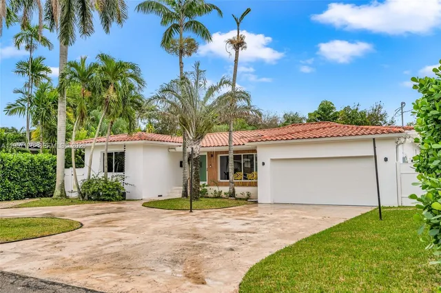 a view of a house with swimming pool and sitting area