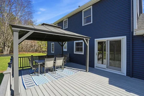 a view of a patio on the roof deck