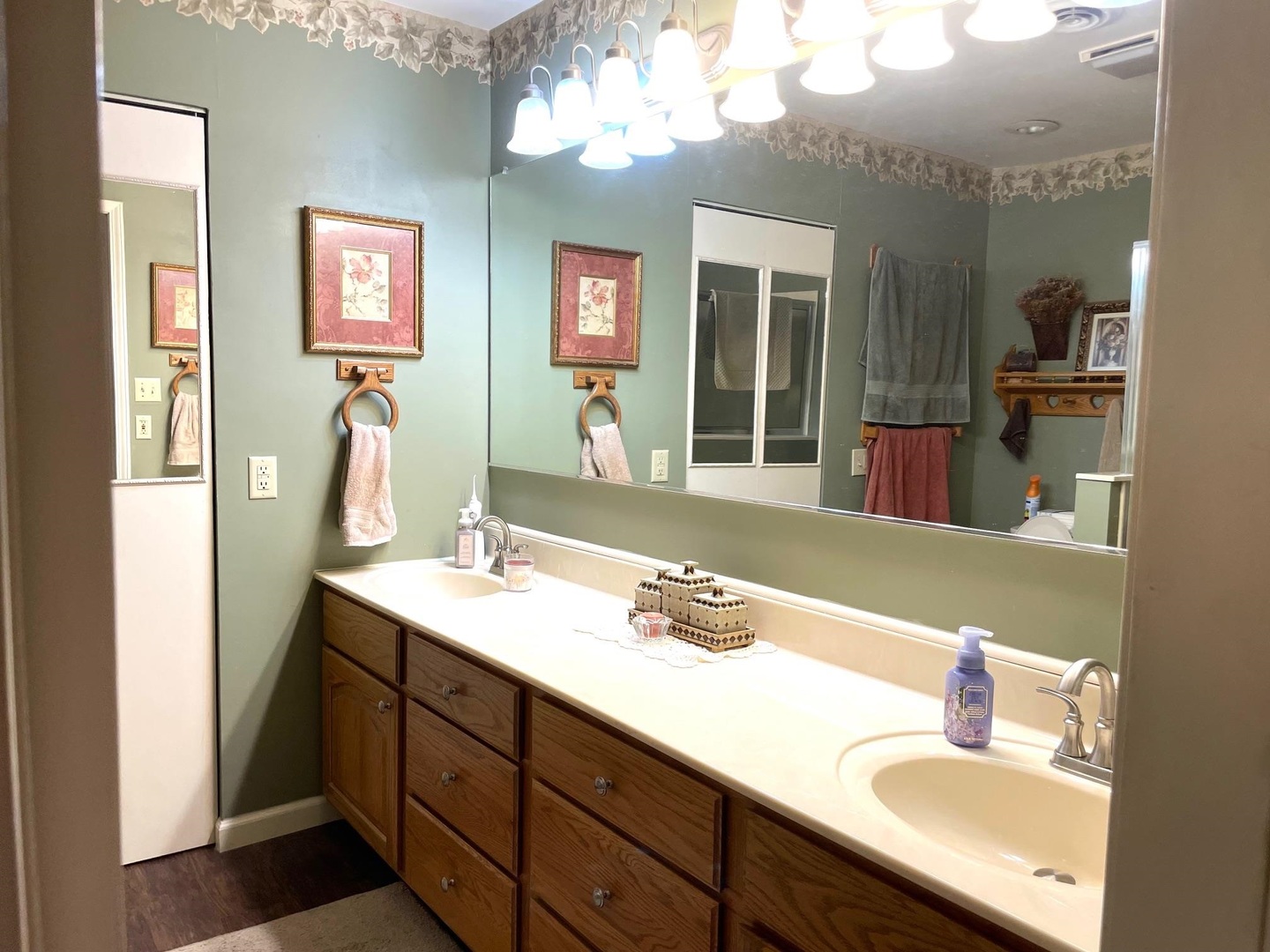2004 Wall Street Murphysboro, IL 62966 - Photo 24 of 30 a bathroom with a sink double vanity granite and a mirror