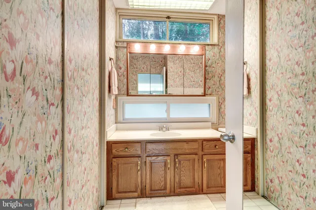 a view of a yard with swimming pool