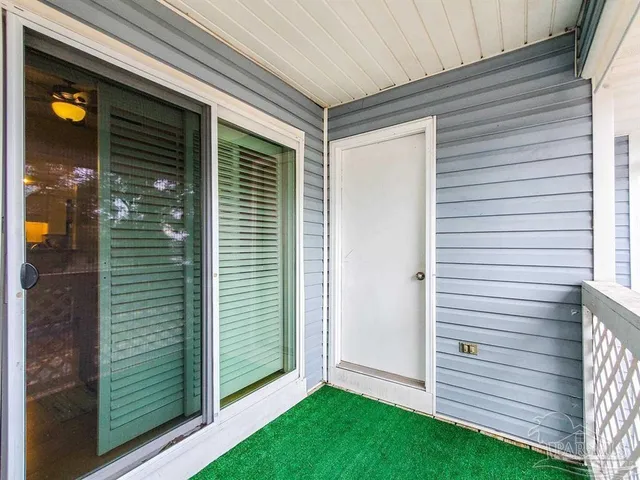 a view of front door and porch