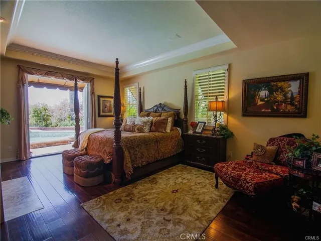 a large swimming pool with a large window