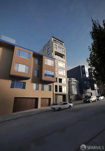 a street view along with residential houses