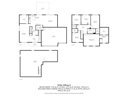 a picture of a room with a white wall and a painting