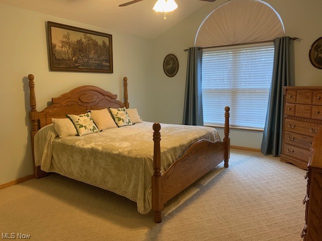1899 Haines Road Madison, OH 44057 - Photo 8 of 44 Bedroom with light carpet and ceiling fan