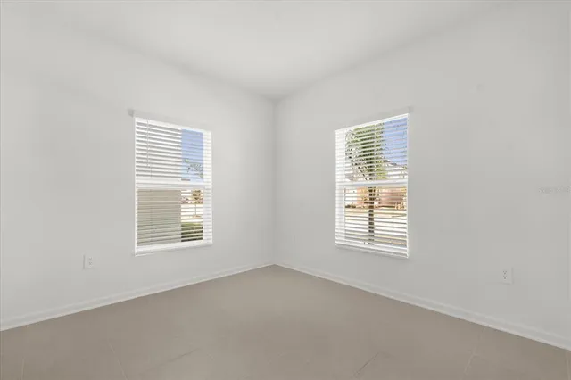 an empty room with a window