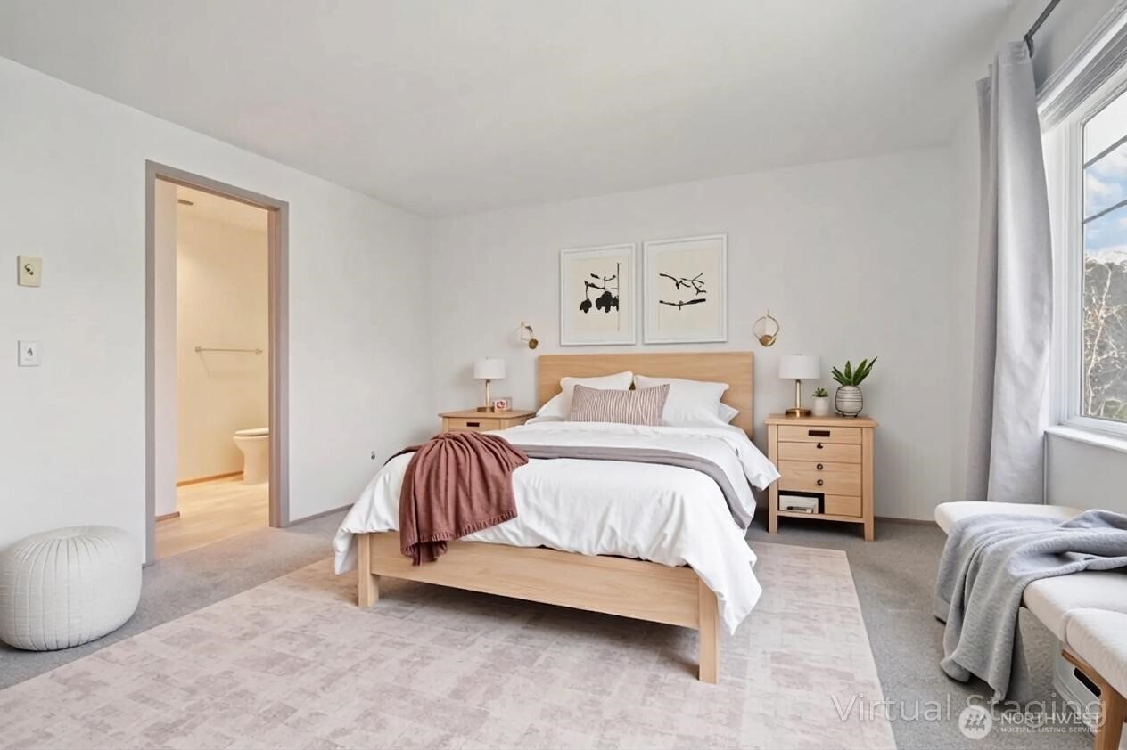23628 55th Place South, Unit 153 Kent, WA 98032 - Photo 14 of 28 a bedroom with a bed and a window