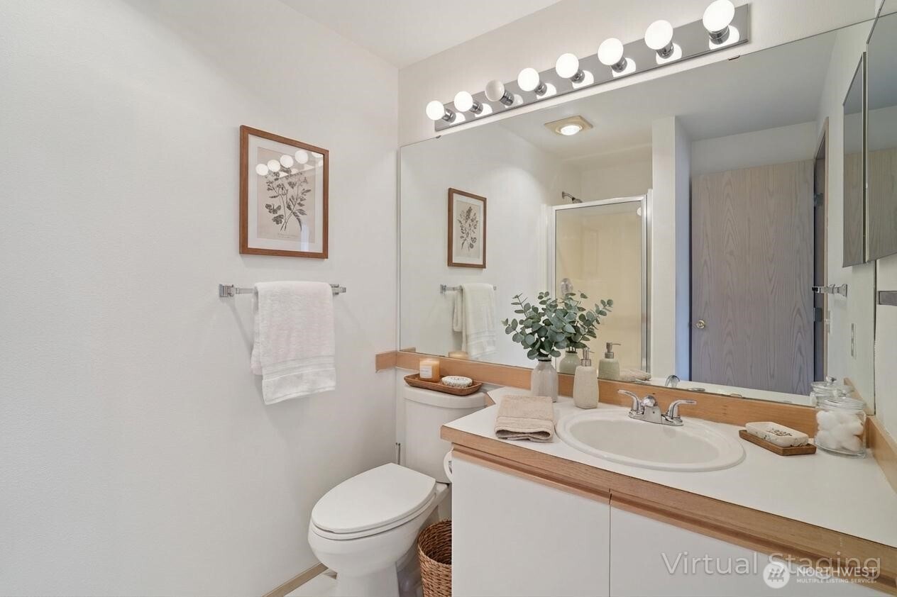 23628 55th Place South, Unit 153 Kent, WA 98032 - Photo 15 of 28 a bathroom with a sink vanity granite and toilet