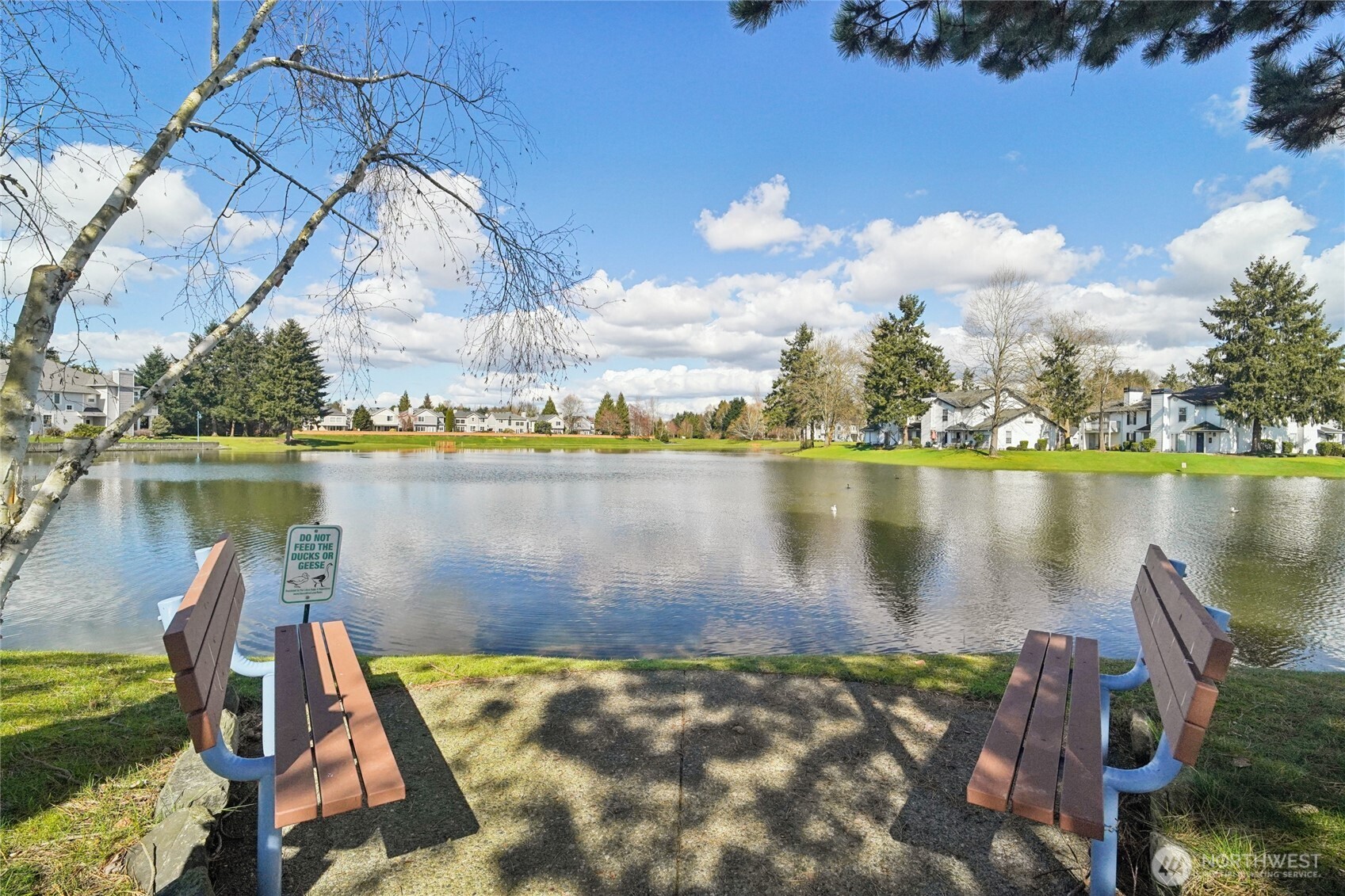 23628 55th Place South, Unit 153 Kent, WA 98032 - Photo 25 of 28 a view of a lake with a outdoor space
