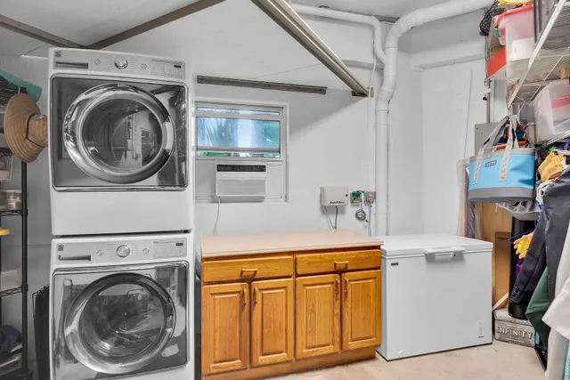 a view of storage and utility room