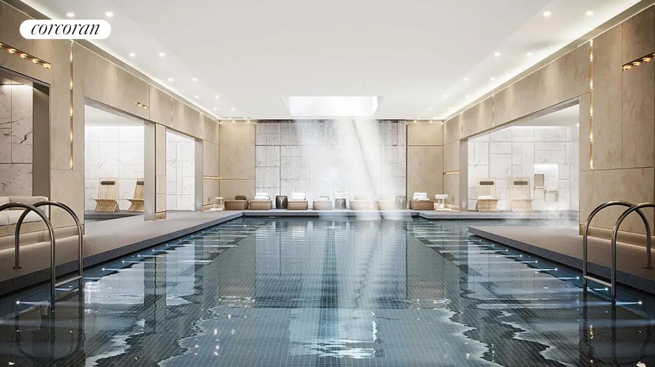30 Riverside Boulevard, Unit 22F Manhattan, NY 10069 - Photo 8 of 16 a view of a kitchen with kitchen island a large window a sink and counter space