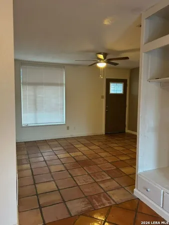 a view of a room and has a window