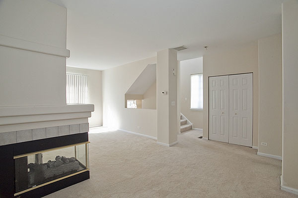 3448 Ravinia Circle Aurora, IL 60504 - Photo 4 of 20 a view of an empty room with a fireplace and a window
