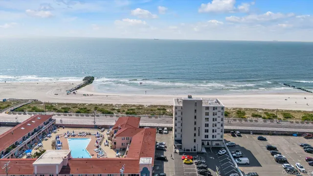 a view of a city with an ocean