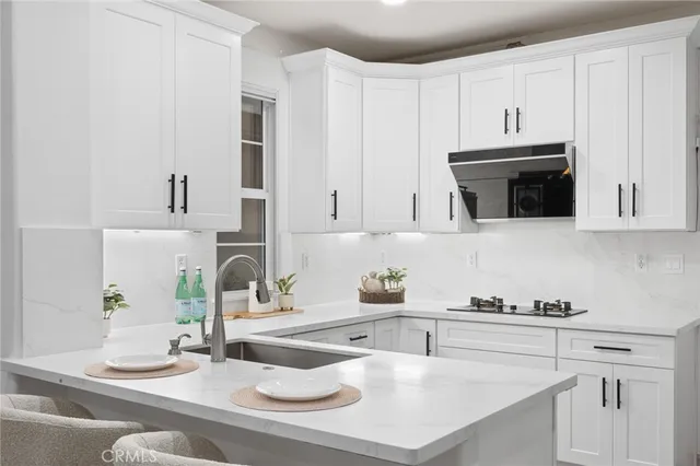 a living room with furniture potted plant and a fireplace