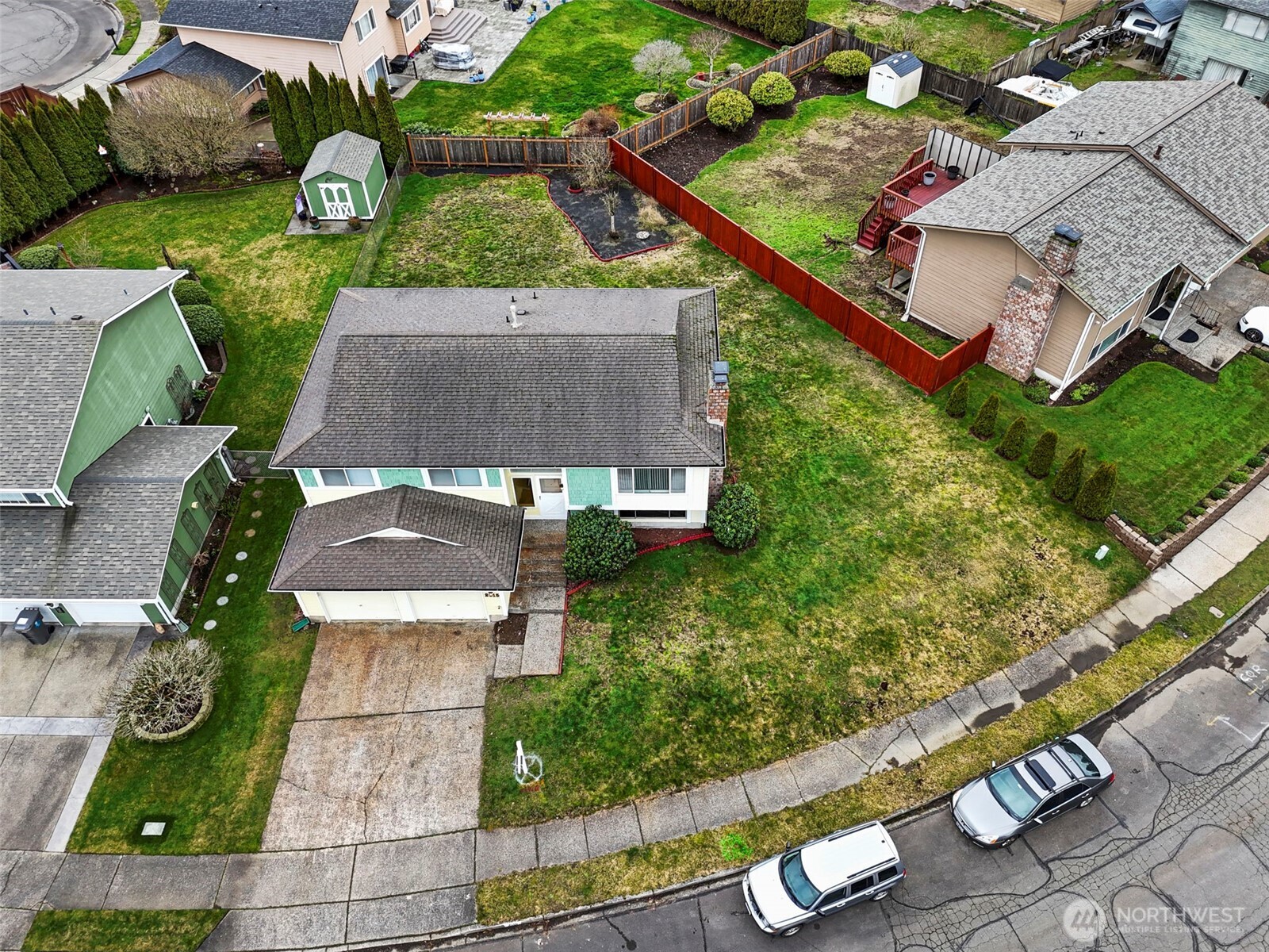2115 Whitman Avenue Northeast Renton, WA 98059 - Photo 39 of 40 an aerial view of a house with garden space and street view