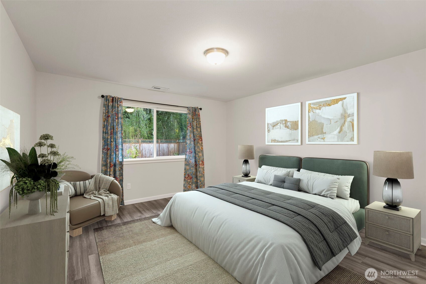 174 East Island View Avenue Port Townsend, WA 98368 - Photo 20 of 39 a bedroom with a bed and a couch