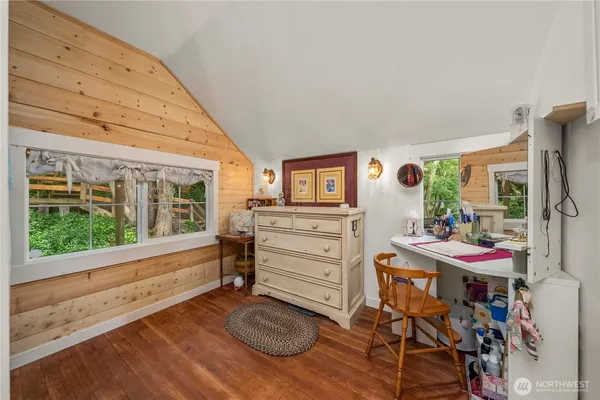 a room with furniture and a window
