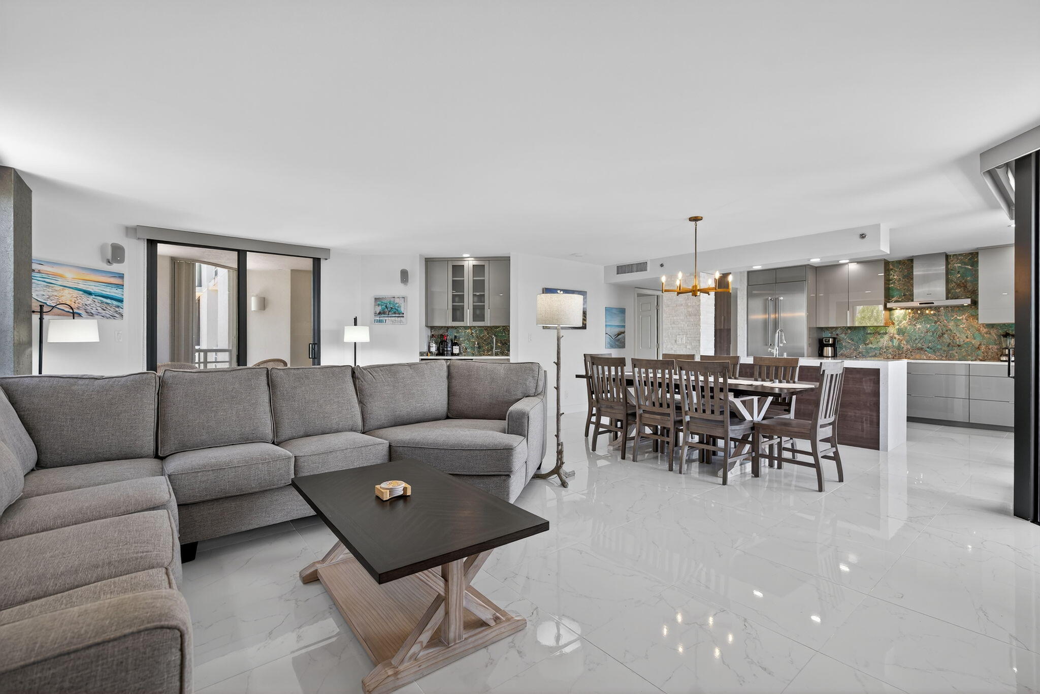 176 Helios Drive, Unit 210 Jupiter, FL 33477 - Photo 14 of 47 Family Room/Dining Area/Kitchen