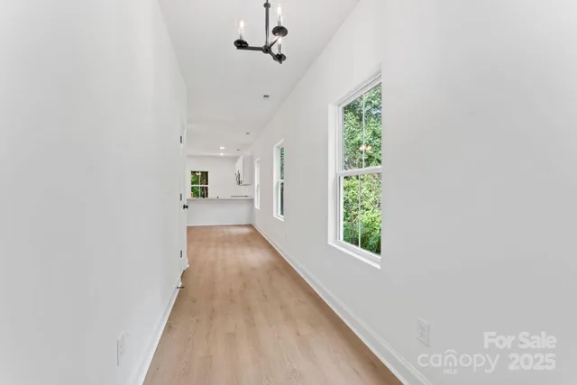 a view of a hallway with window