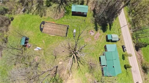 a view of a backyard with a garden