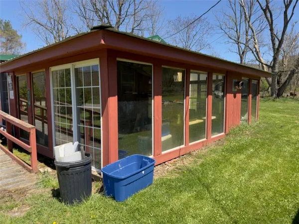 a view of backyard with hardwood floor