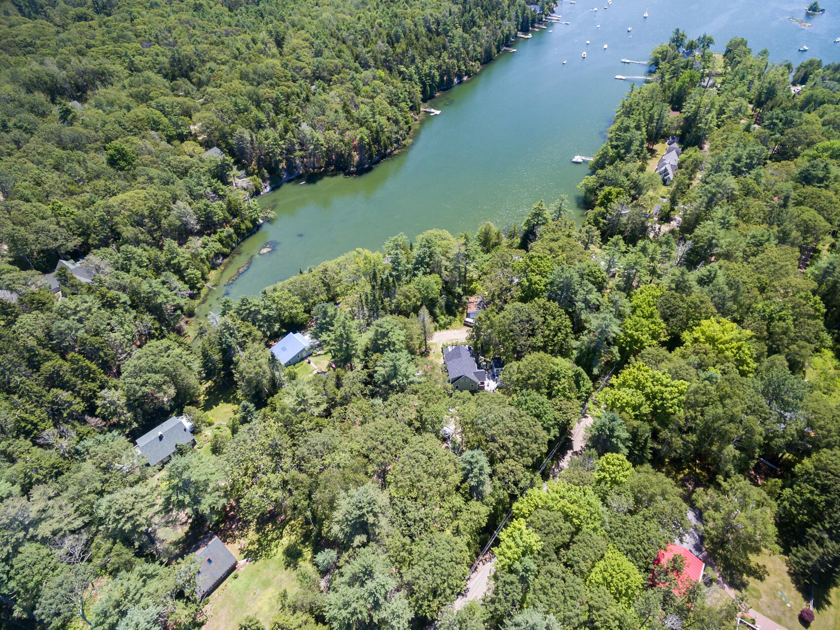 18 Upper Rich Cove Road Harpswell, ME 04079 - Photo 50 of 72 Aerial View w House, Garage and Cove