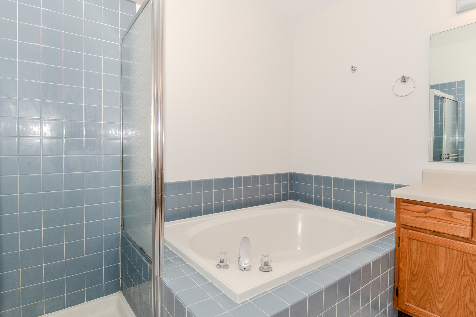329 Sheffield Court, Unit 2 Roselle, IL 60172 - Photo 16 of 28 a bathroom with a bathtub and shower