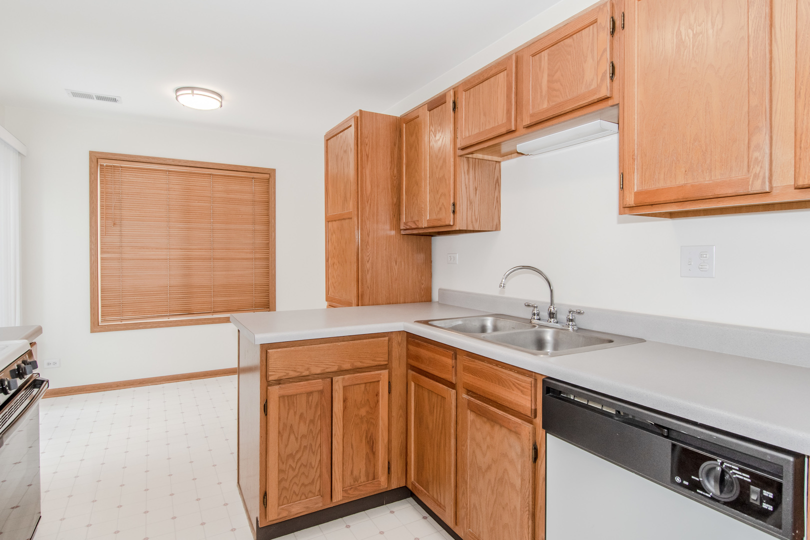 329 Sheffield Court, Unit 2 Roselle, IL 60172 - Photo 5 of 28 a kitchen with stainless steel appliances granite countertop a sink stove and cabinets