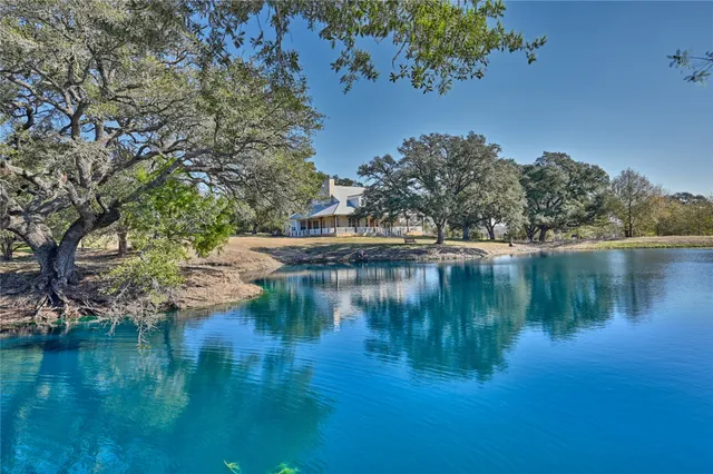 a view of a lake with outdoor space